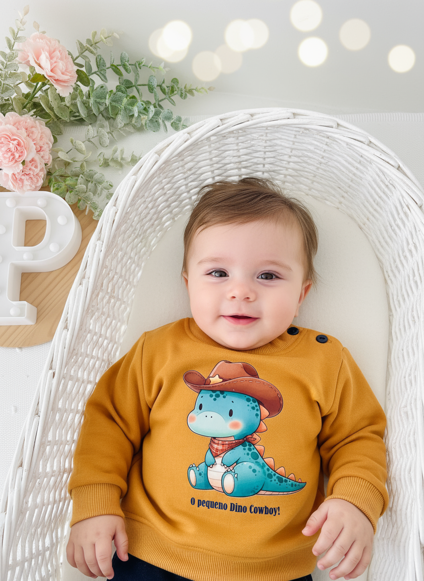 Camisola e calças de ganga: pequeno cowboy