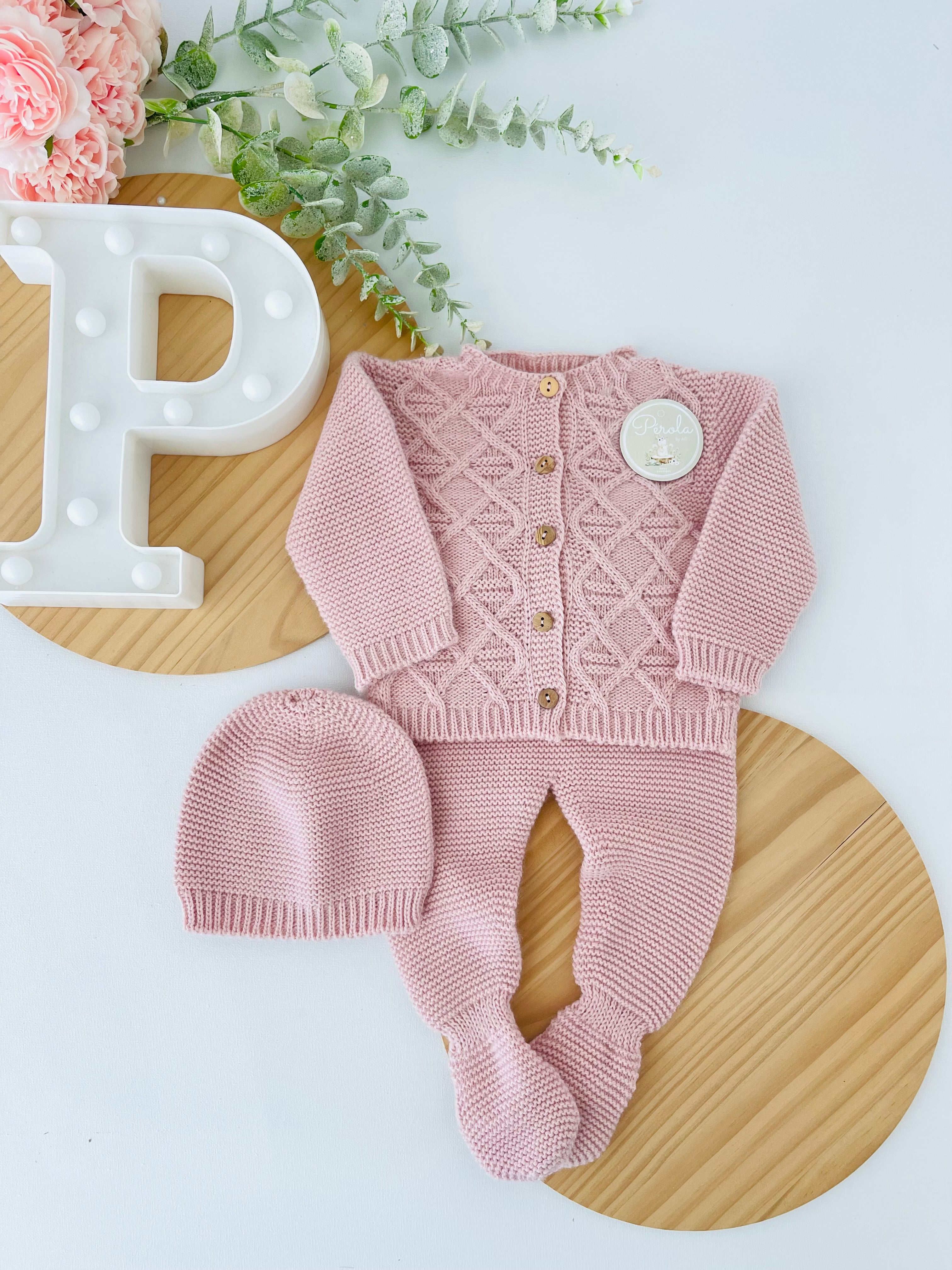 Conjunto casaco, calças e gorro- Outono/Inverno 1/3M 3/6M