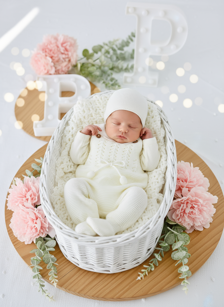 Saída de maternidade pompons