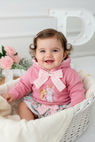 Conjunto unicórnio : camisola e saia tapa fraldas