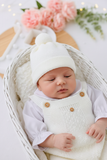 Saída maternidade menino pérola : 3 peças Outono/Inverno
