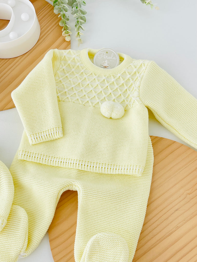 Conjunto malha Amarelo Outono/Inverno
