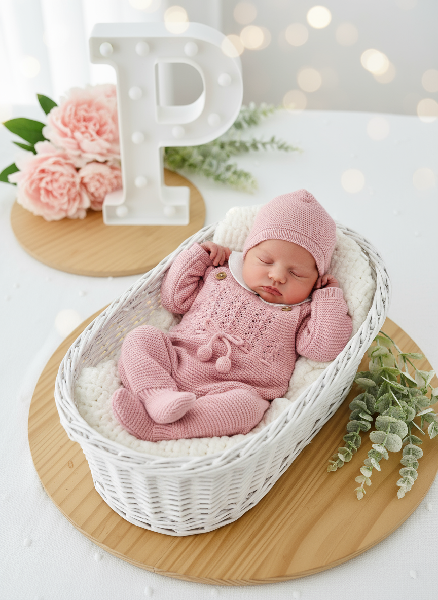 Saída de maternidade pompons