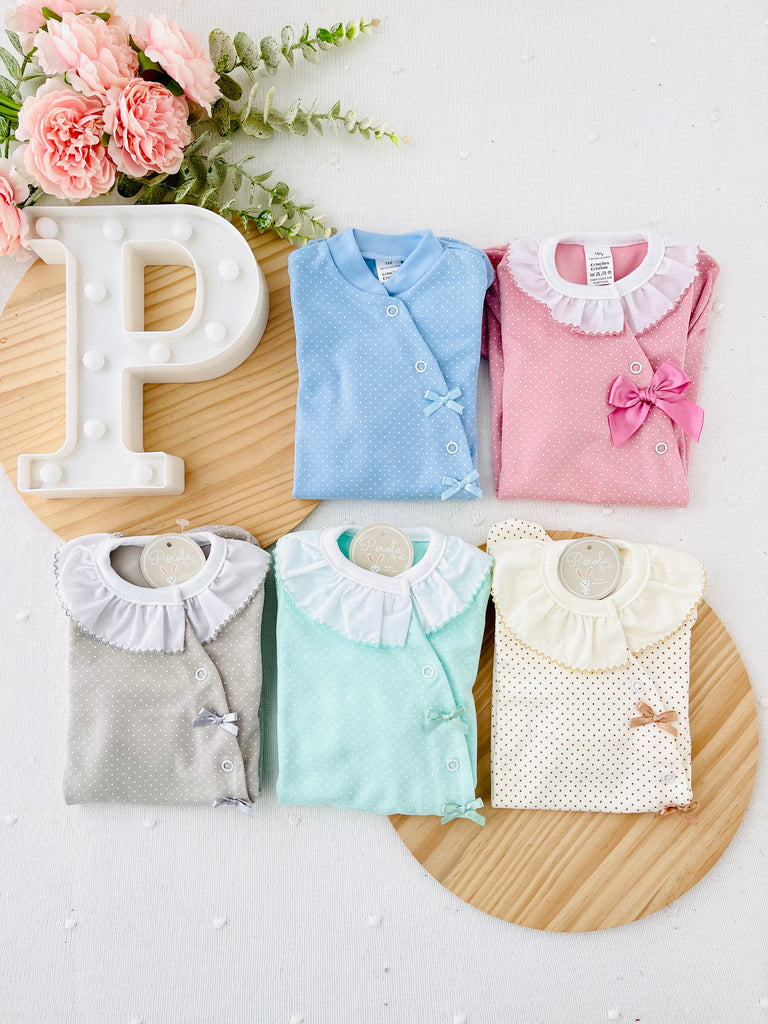 Babygrow pintinhas algodão
