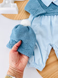 Conjunto quentinho: macacão e gorro