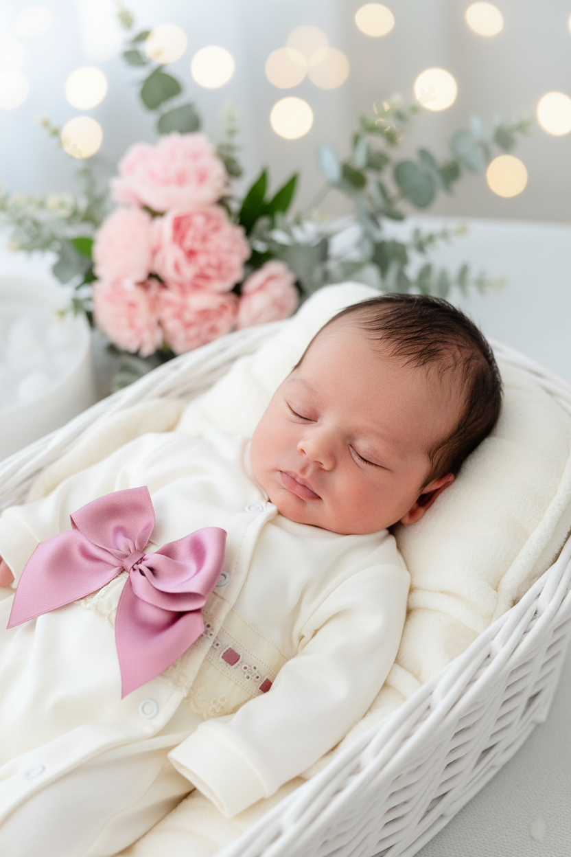 Babygrow pérola com renda