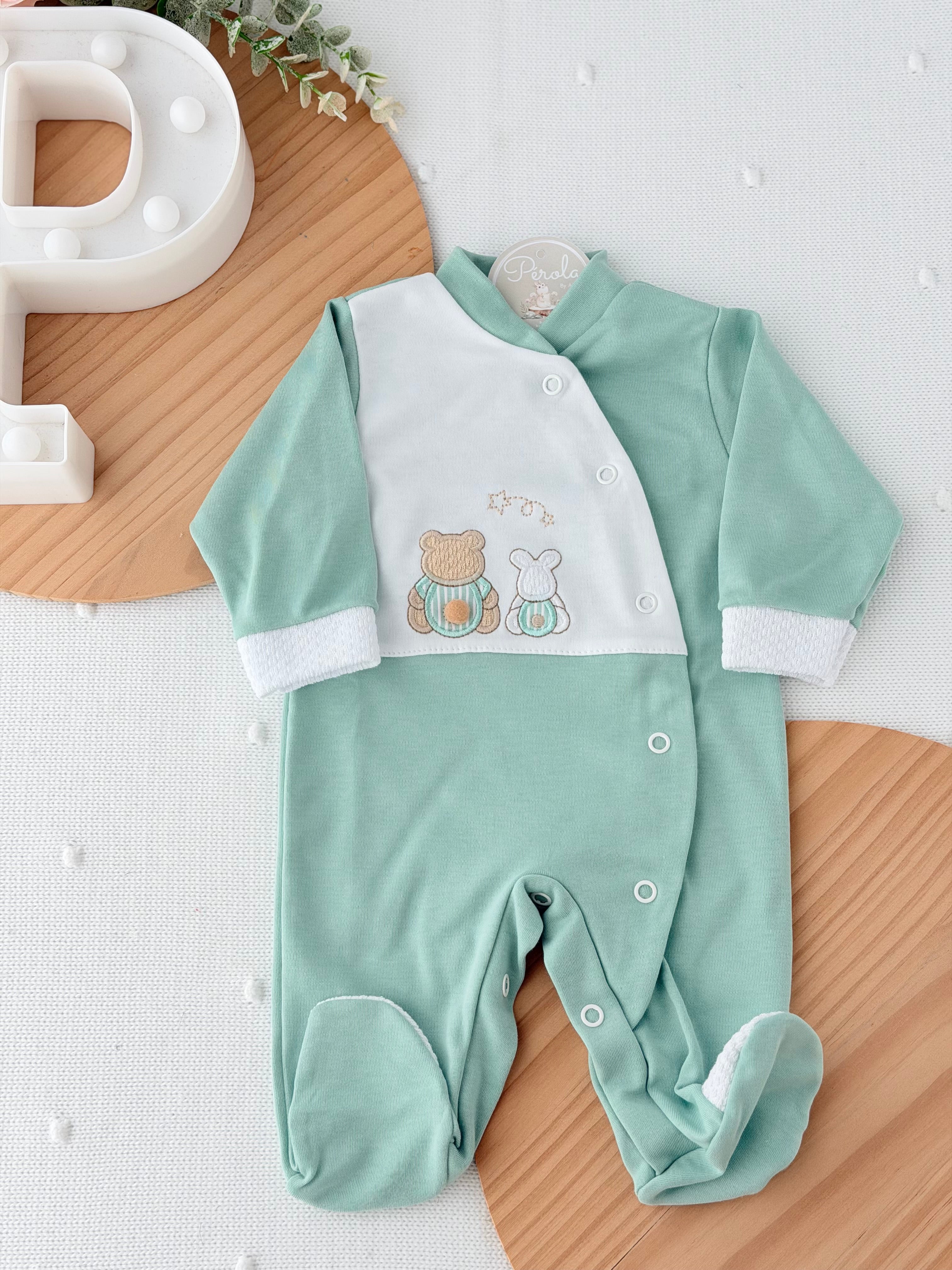 Babygrow pompom algodão