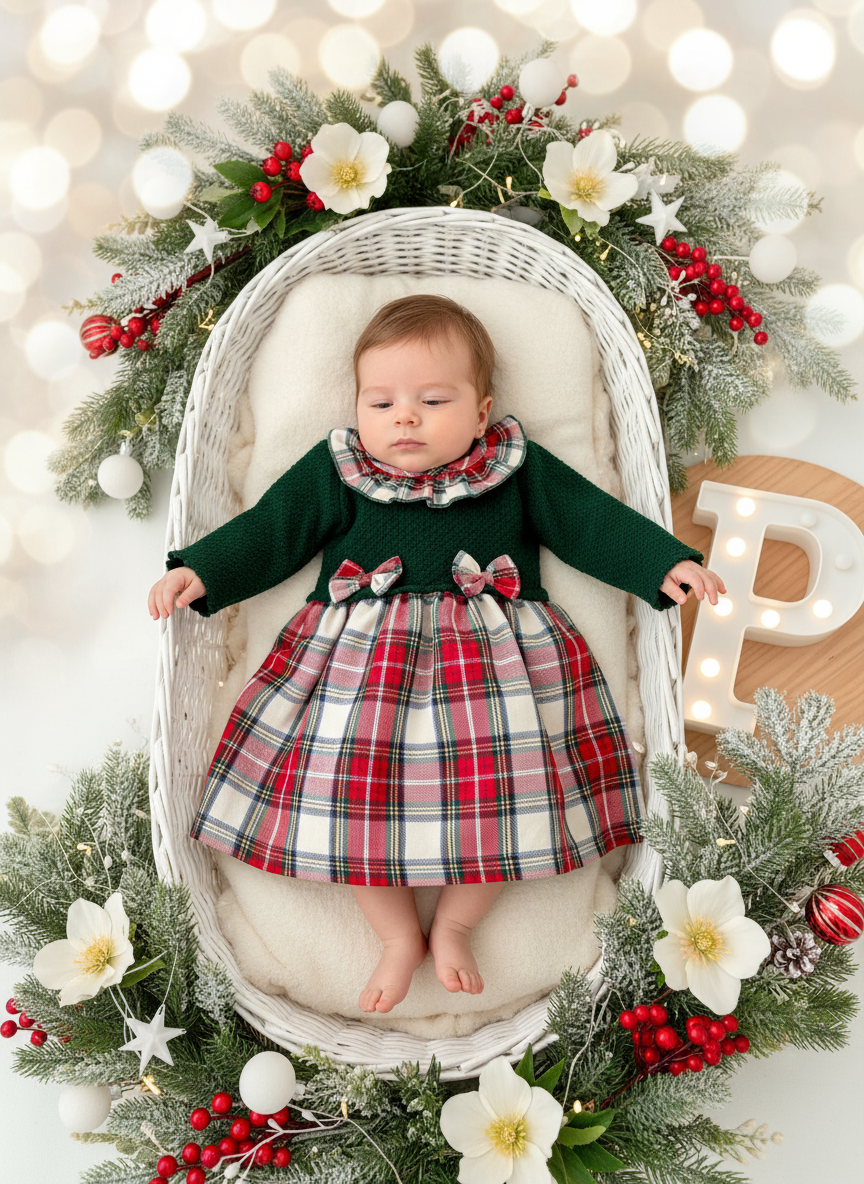 Vestido malha xadrez