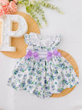 Conjunto lilás: vestido e tapa fraldas