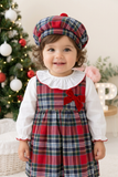 Conjunto xadrez : vestido, blusa e bóina