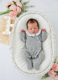 Babygrow pintinhas veludo com golinha
