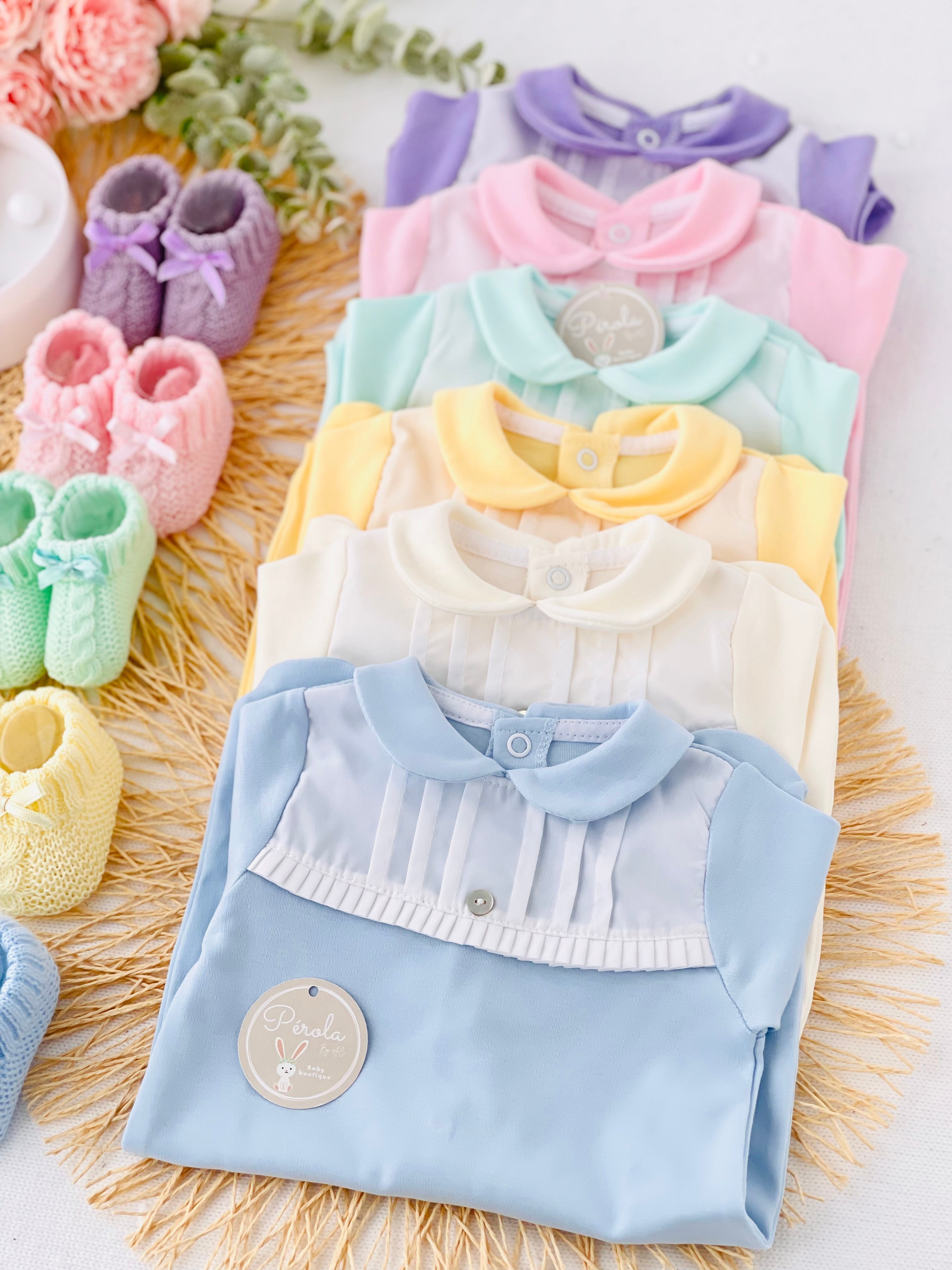 Babygrow algodão gola Peter Pan