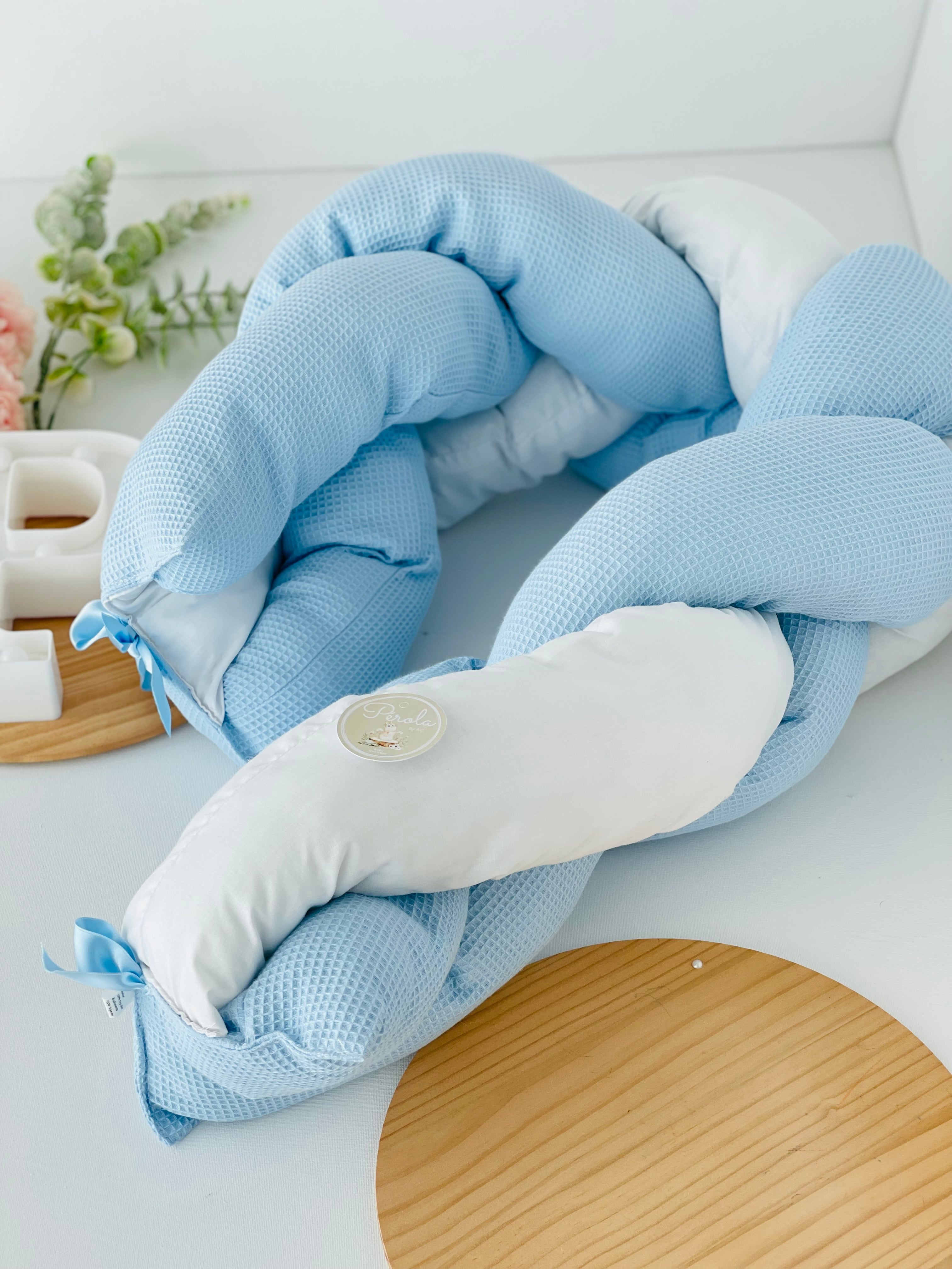 Trança para cama de grades/berço - tema favos