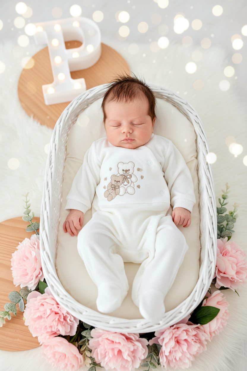 Babygrow corações em veludo