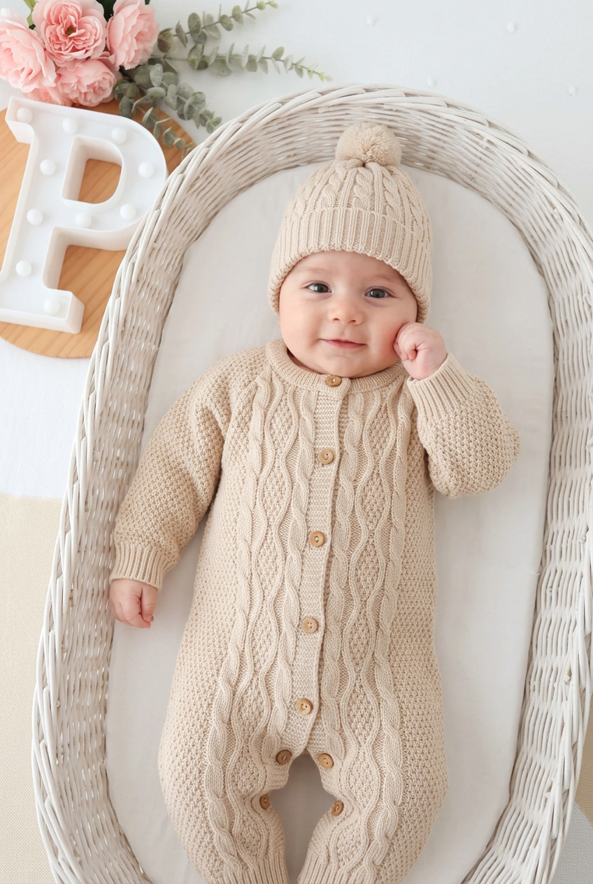 Conjunto 3 peças: macacão, gorro e carapins 3M