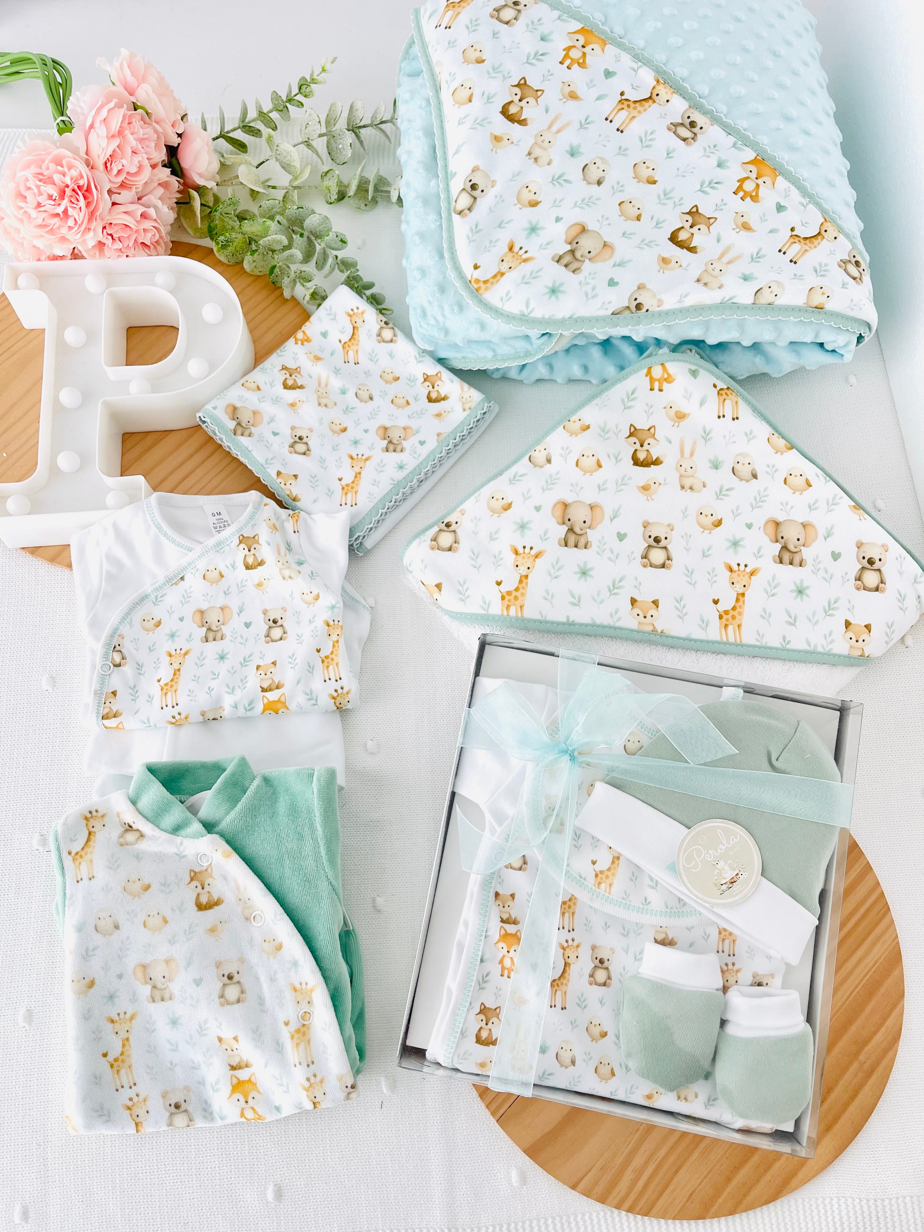 Babygrow tema animais amorosos