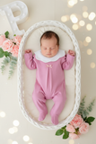 Babygrow gola flor em algodão