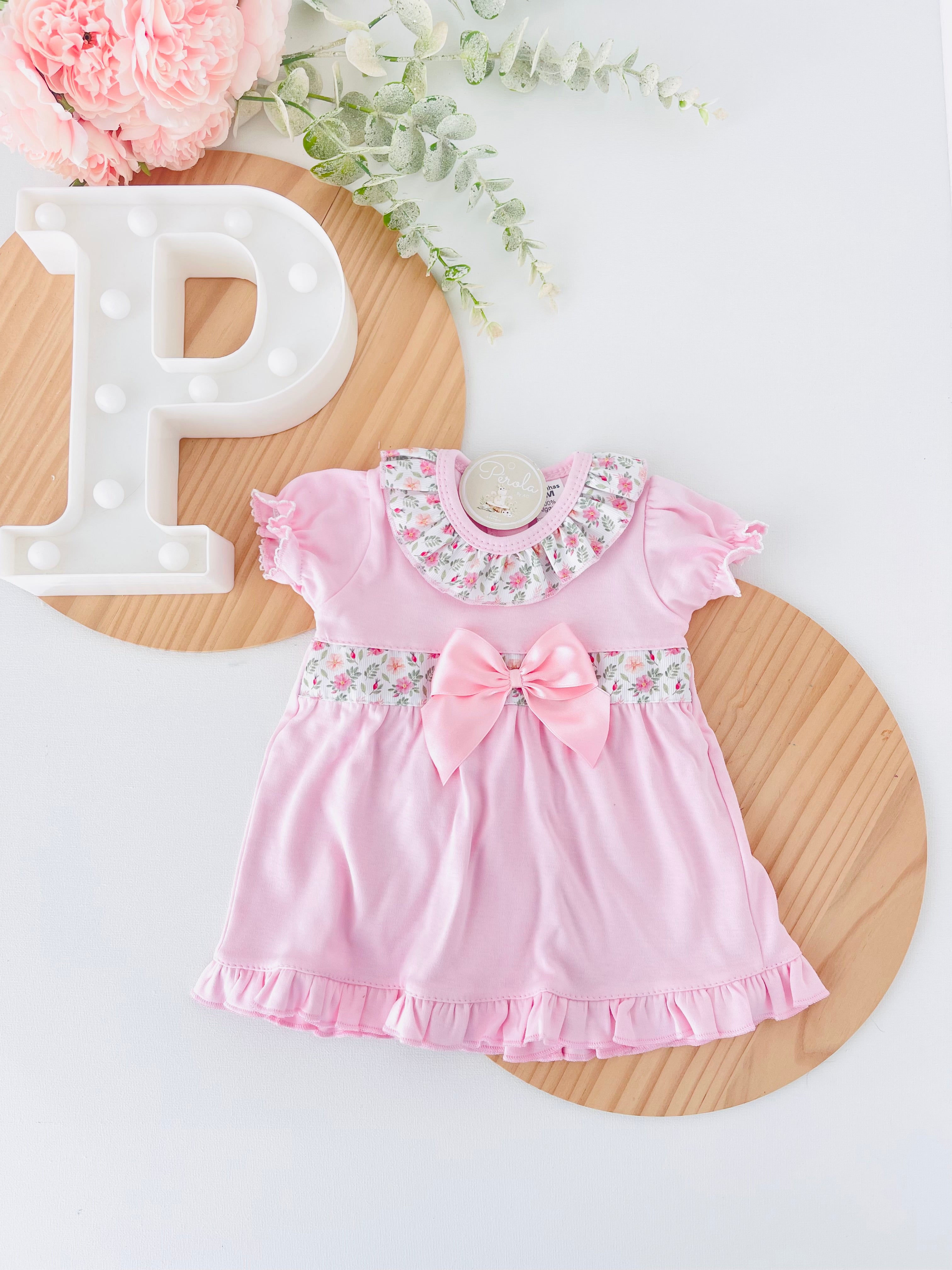 Vestido florzinhas em algodão