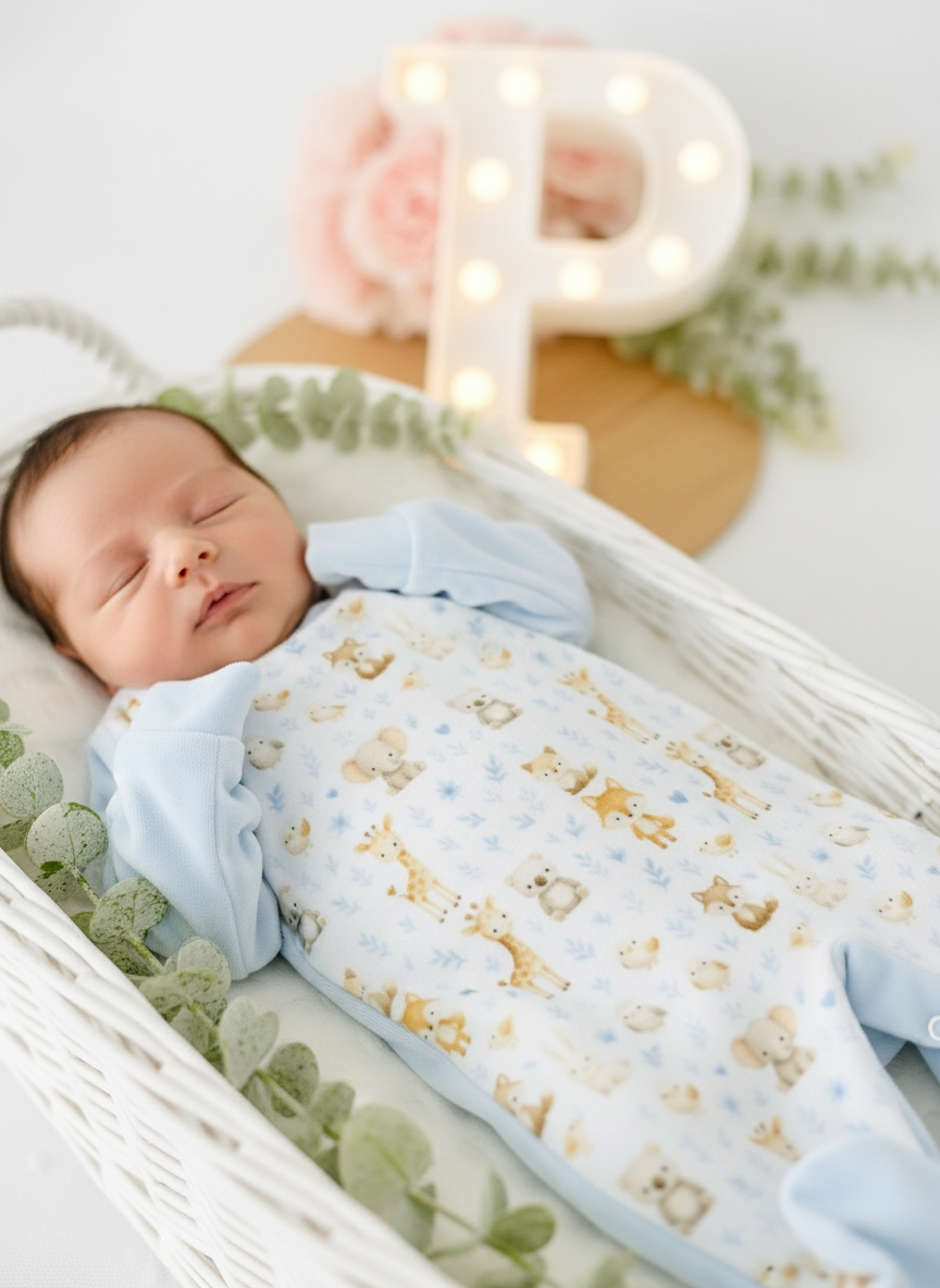 Babygrow tema animais amorosos