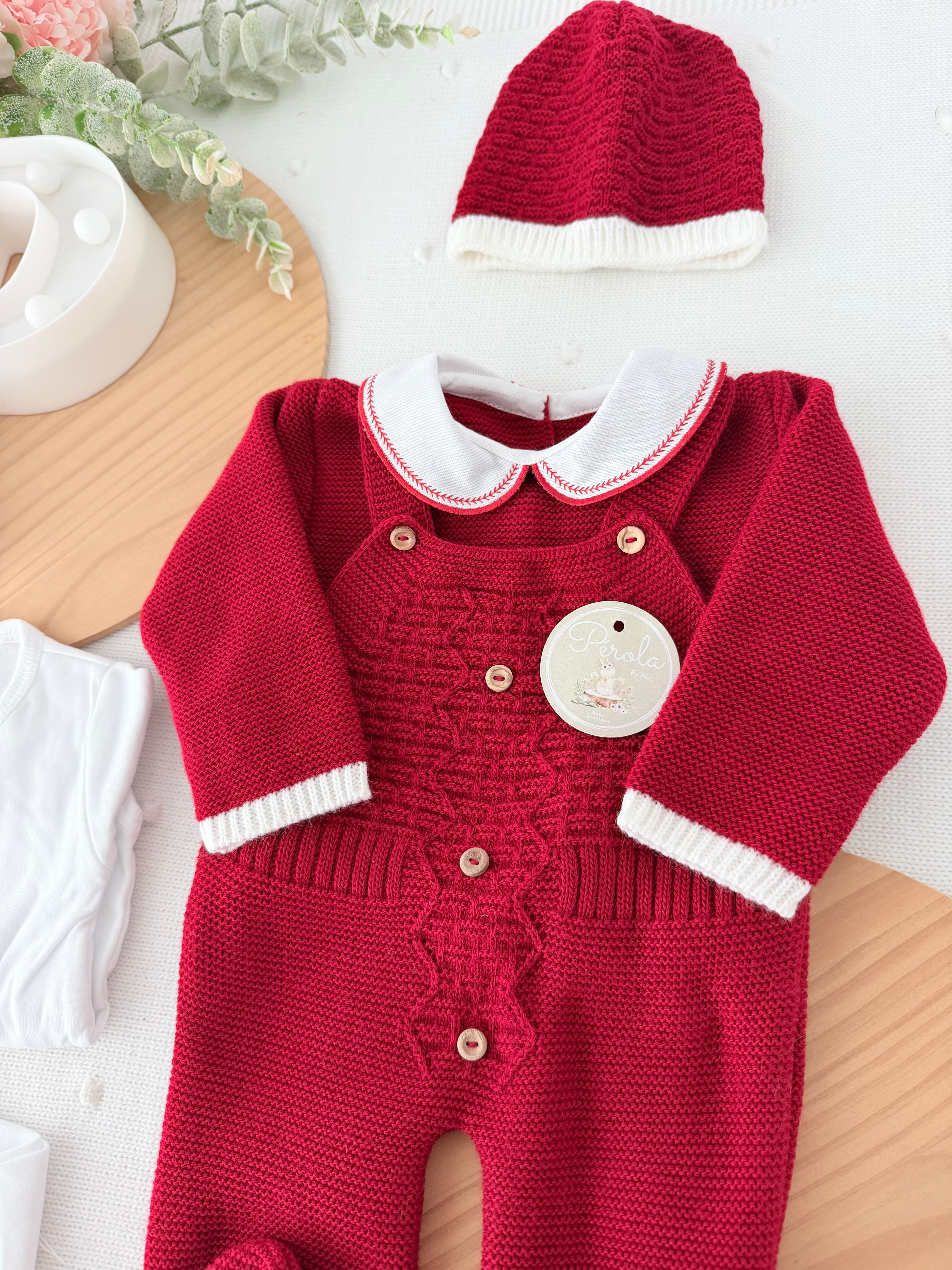 Pack Saída de Maternidade Vermelho · 5 Peças