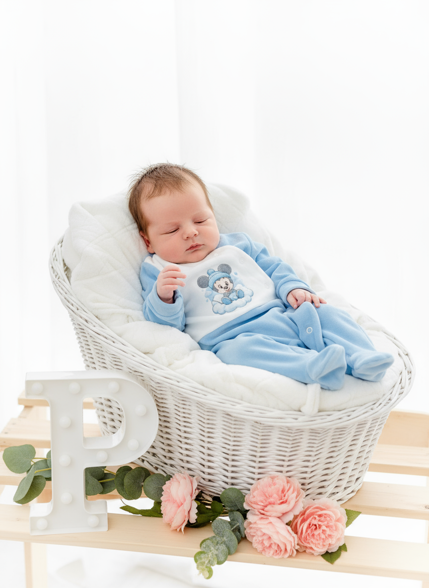 Babygrow Minnie Mickey veludo