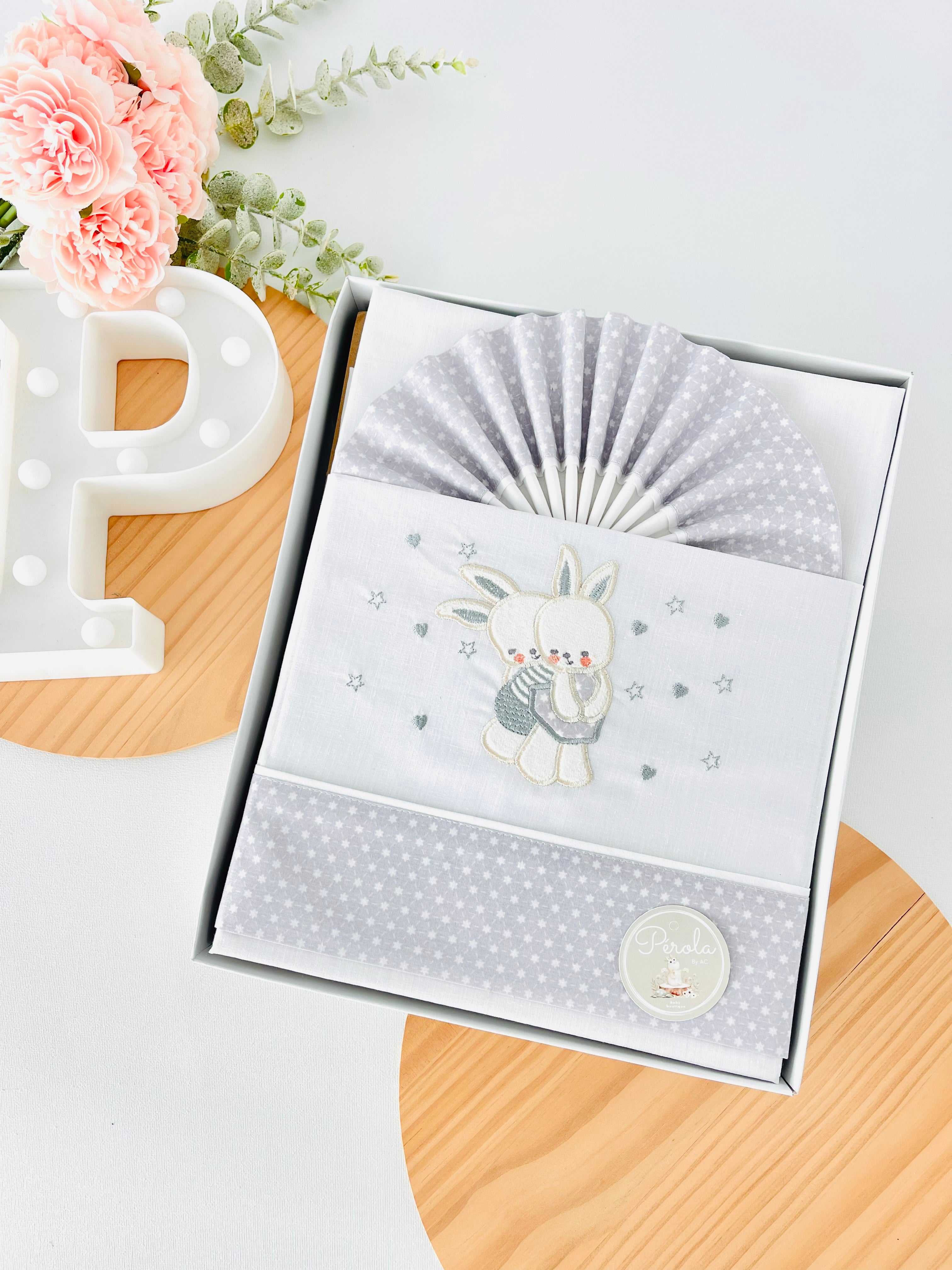 Lençóis algodão berços “next 2 me” coelhinhos