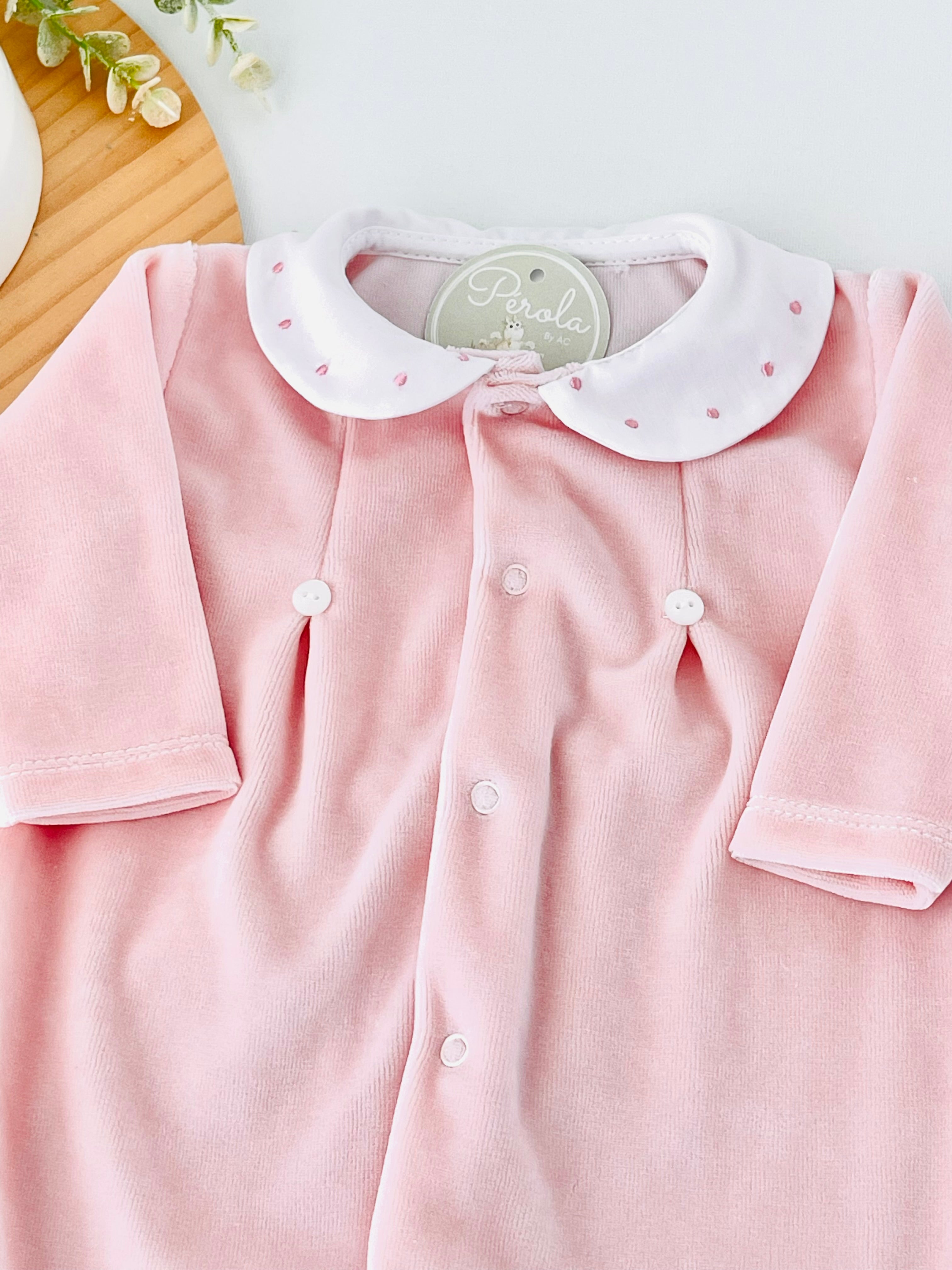 Babygrow bolinha VELUDO