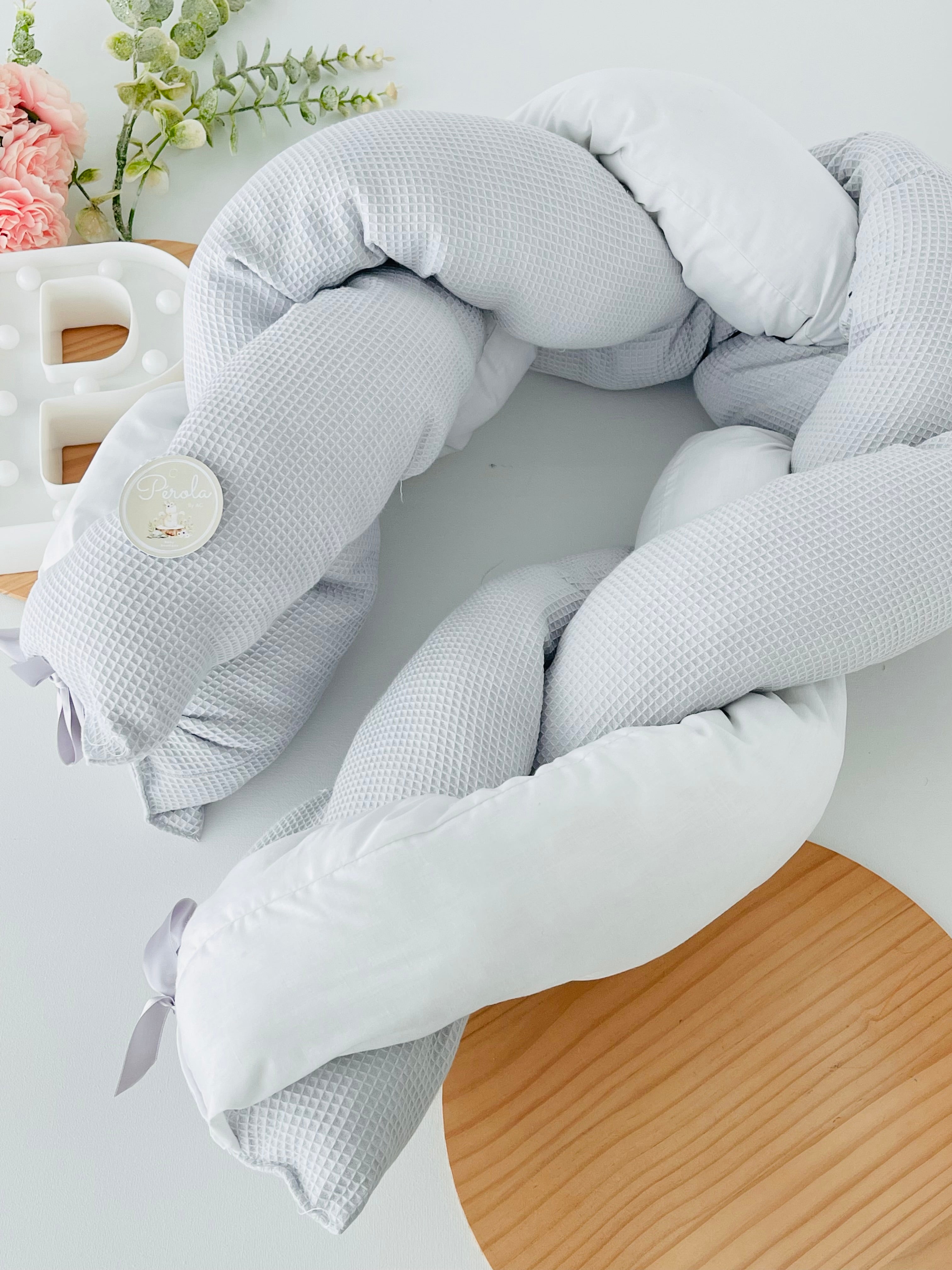 Trança para cama de grades/berço - tema favos