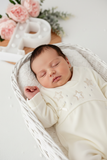 Babygrow Veludo Bebé com Estrelas Bordadas - Recém-Nascido