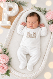 Conjunto veludo: Calças e camisola 1M e 2M