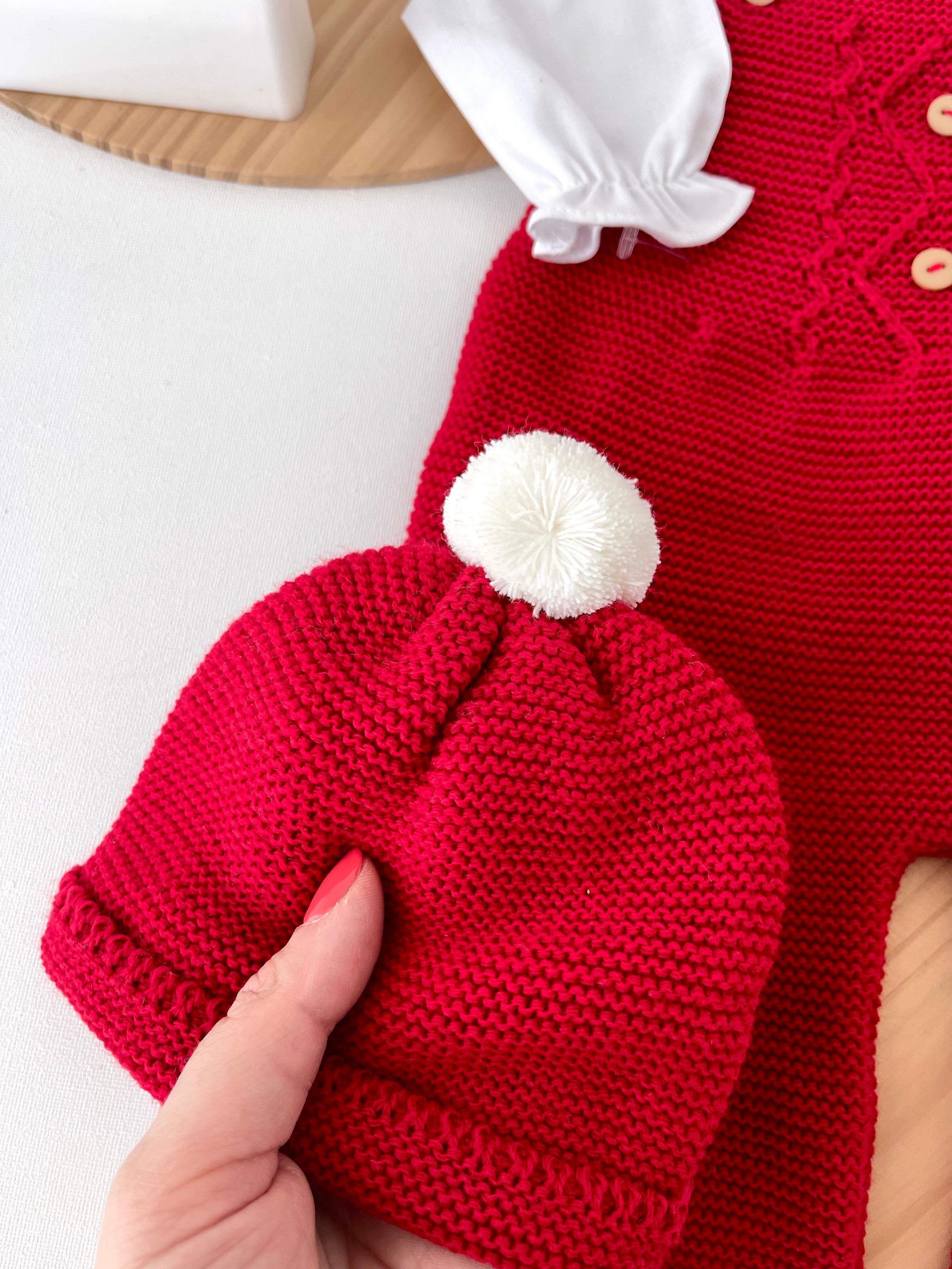 Saída maternidade vermelho menina Outono Inverno