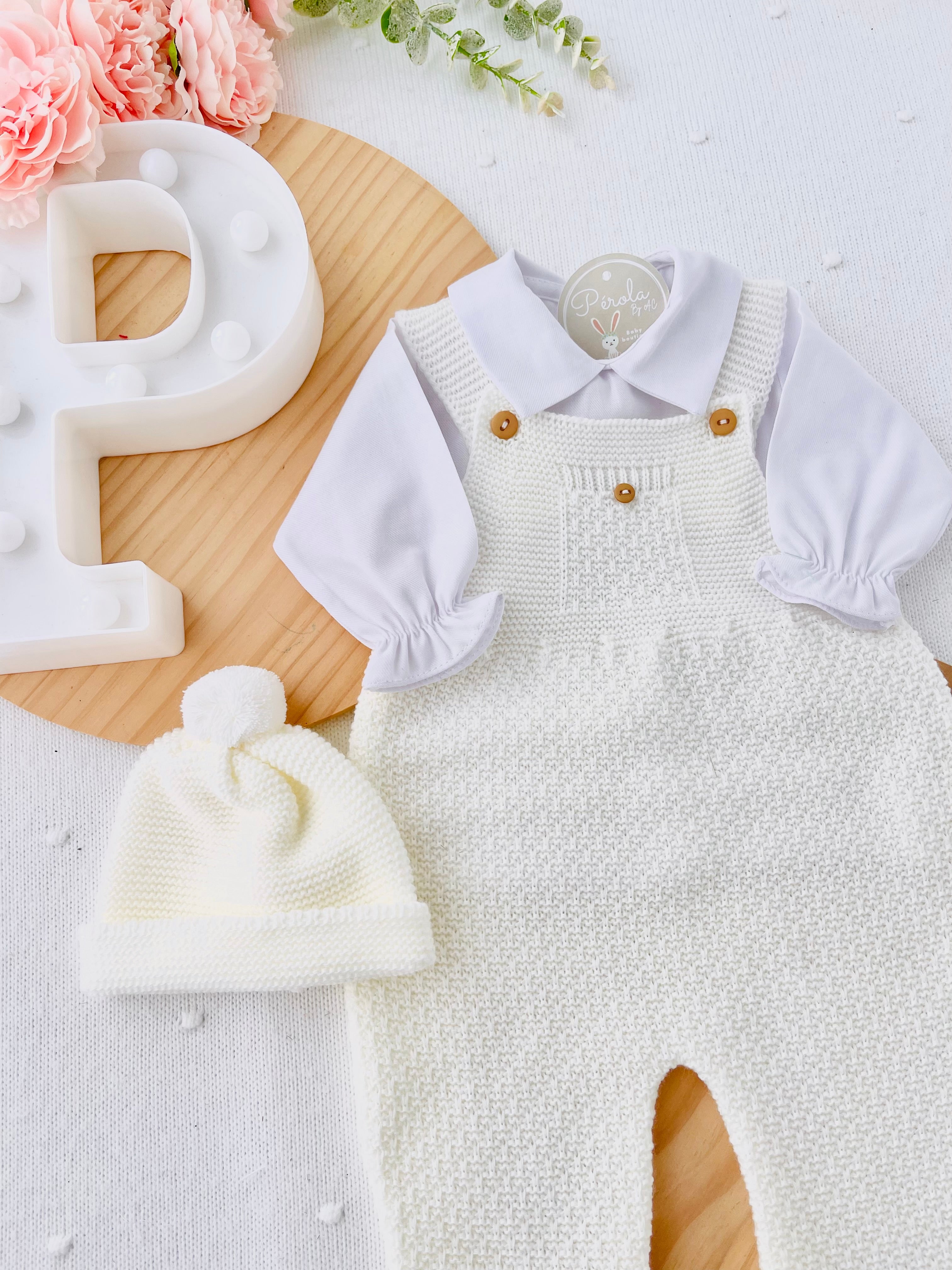 Saída maternidade menino: 3 peças Outono/Inverno