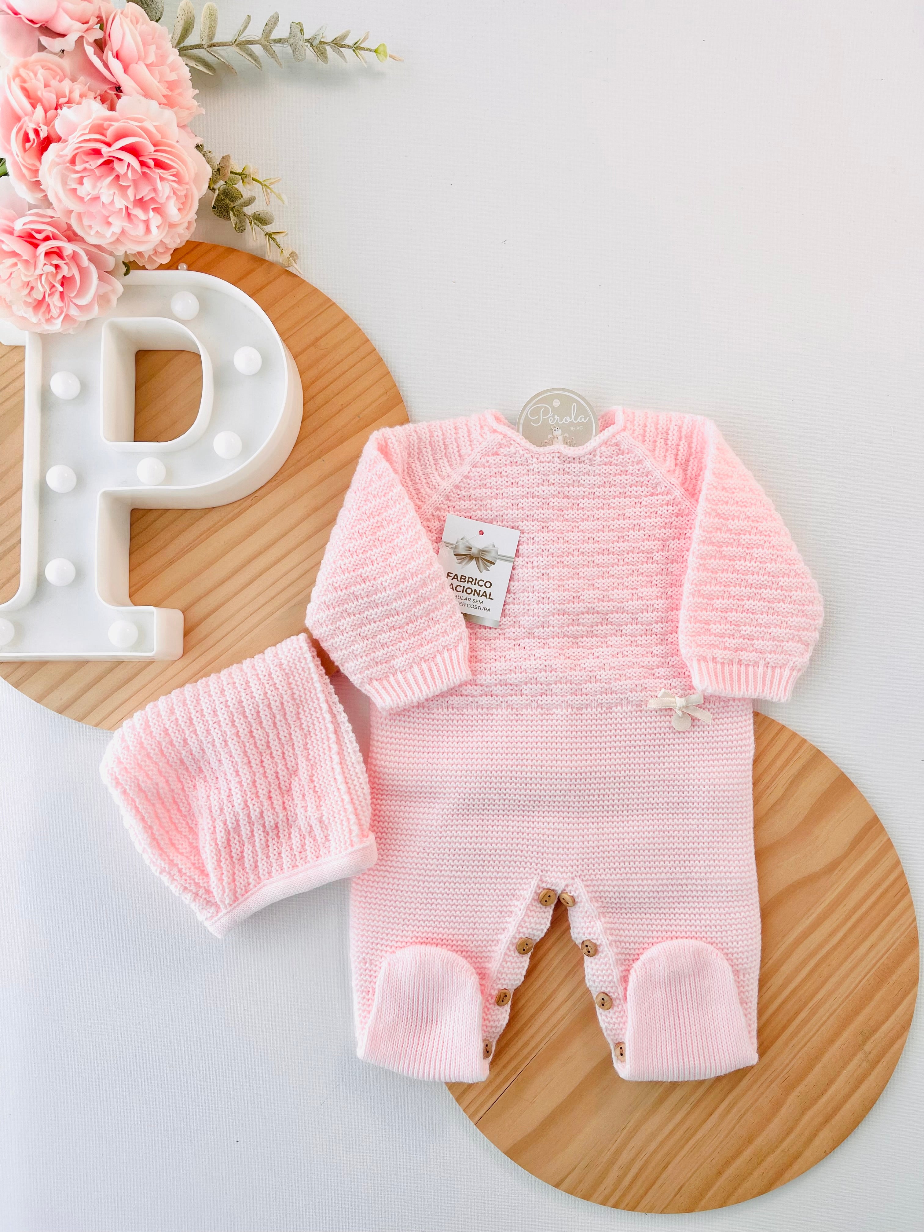 Saída de maternidade: Babygrow e touca Outono/Inverno