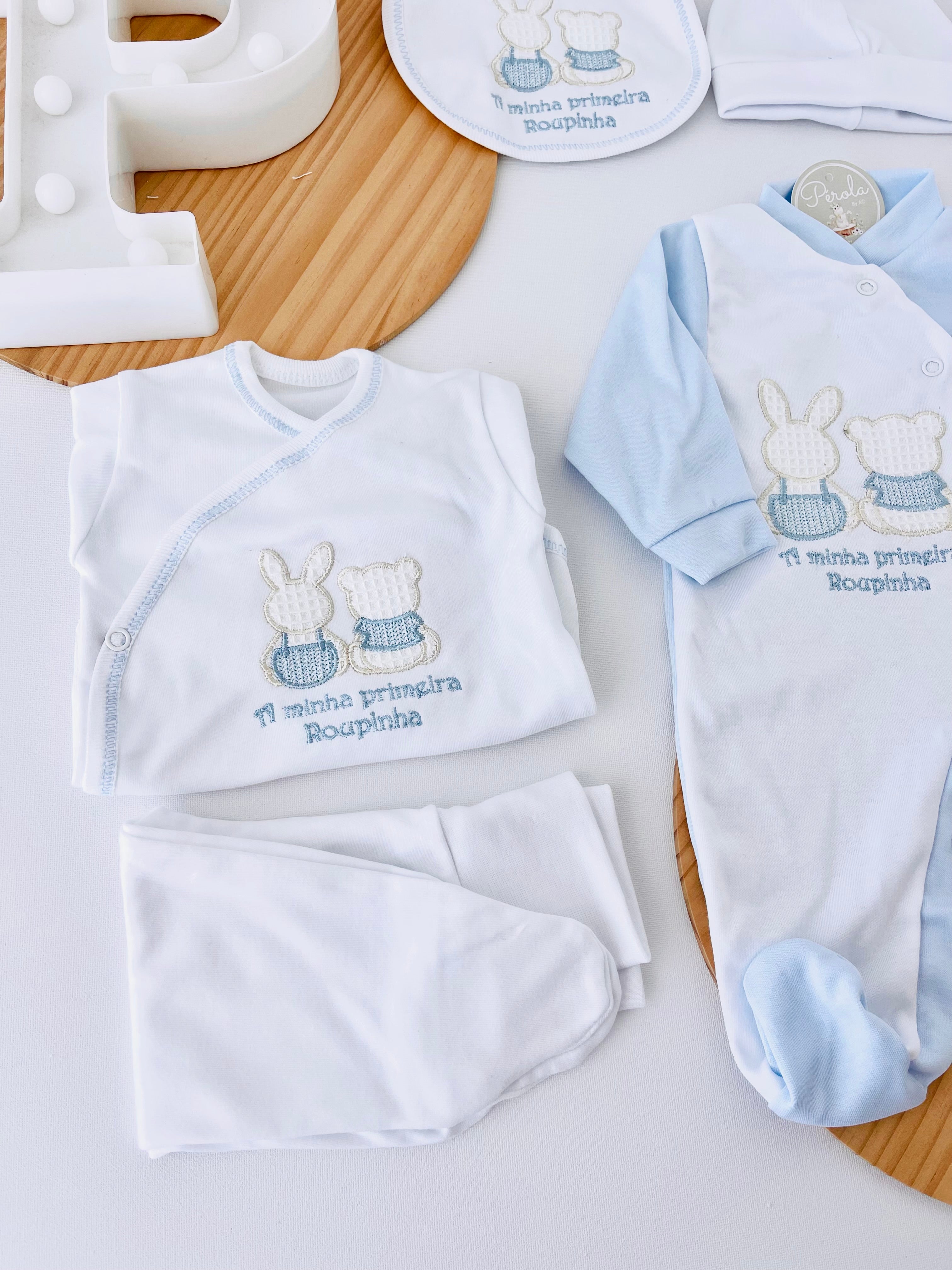 Conjunto primeira roupinha algodão