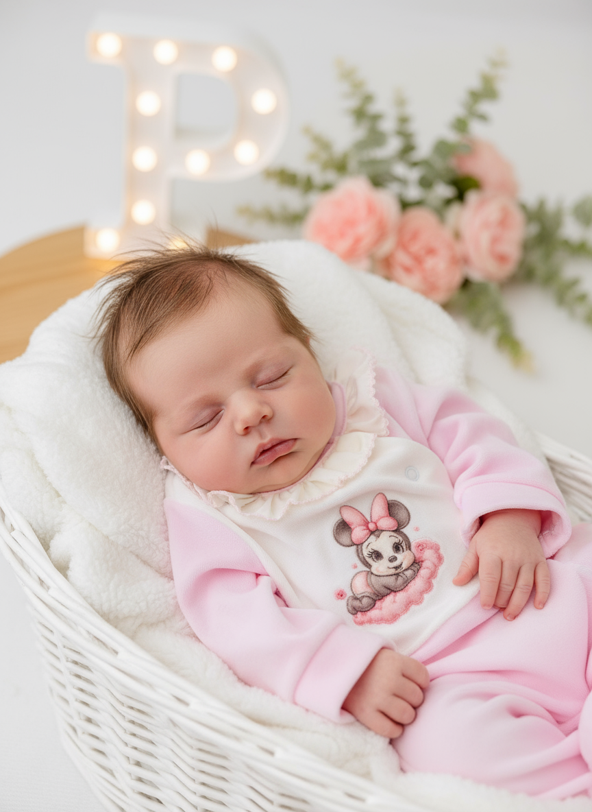 Babygrow Minnie Mickey veludo