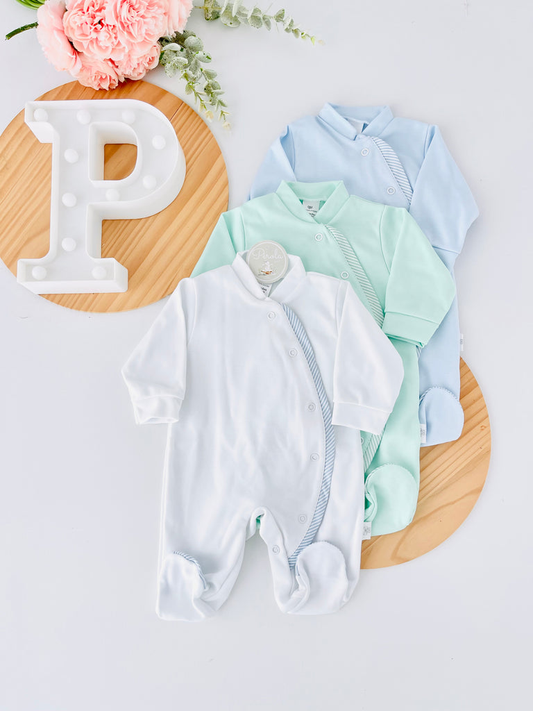 Babygrow riscas em algodão