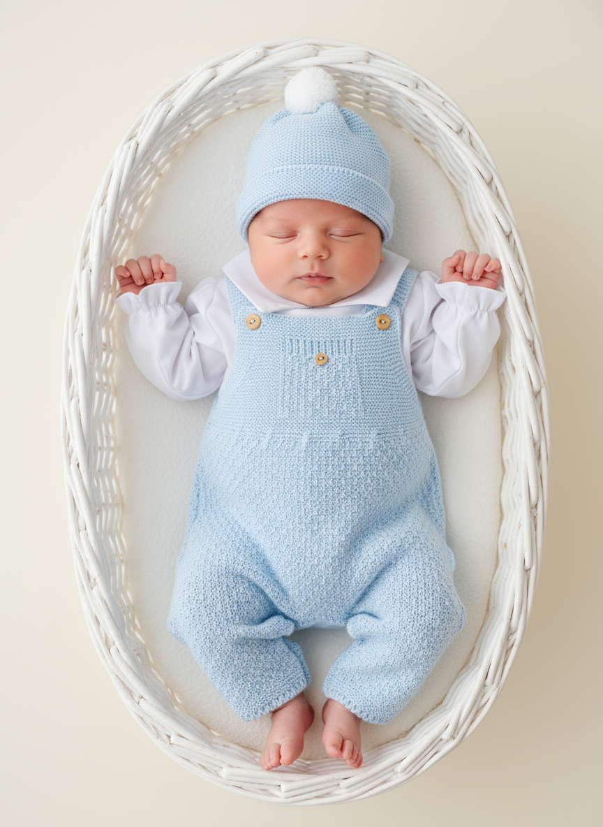 Saída maternidade menino: 3 peças Outono/Inverno