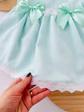 Vestido laços verde água