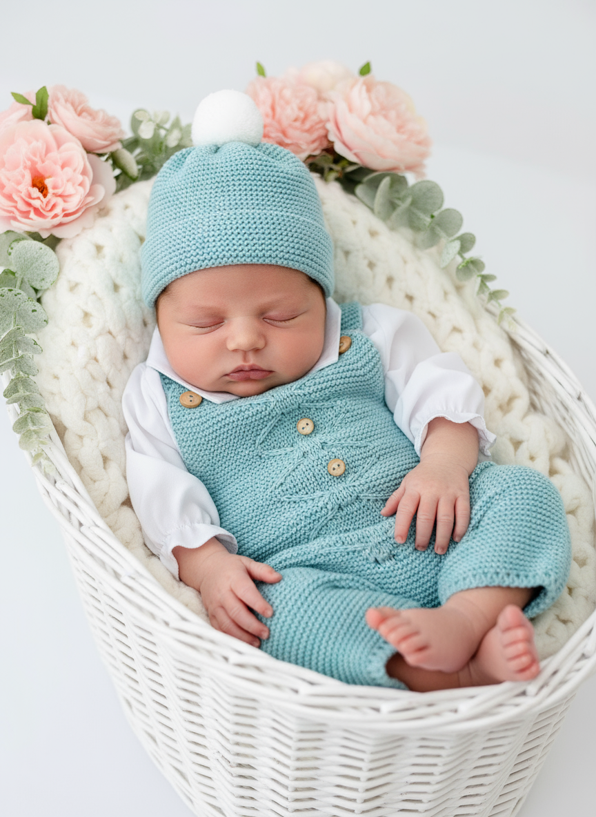 Saída maternidade menino: 3 peças Outono/Inverno