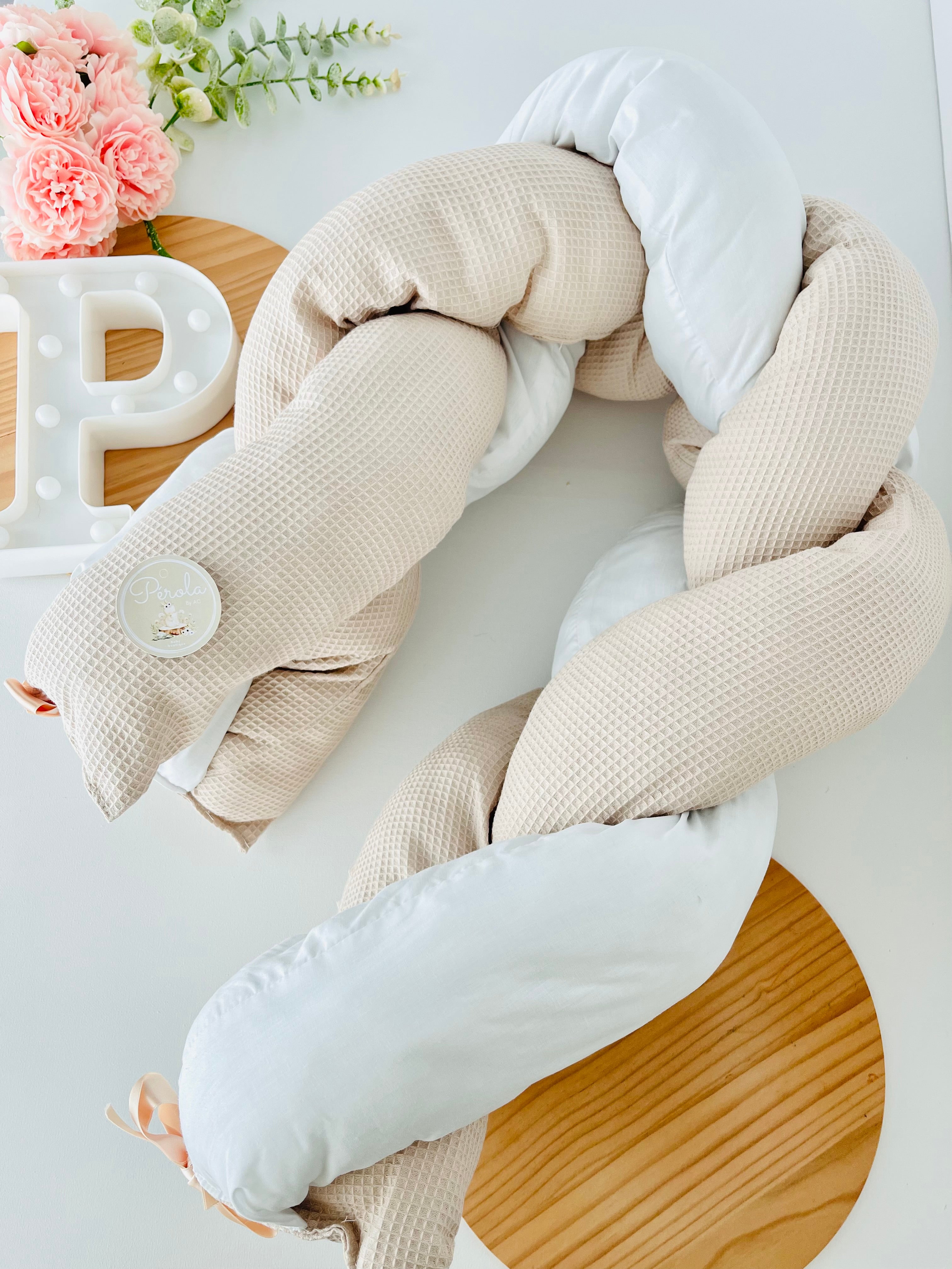 Trança para cama de grades/berço - tema favos