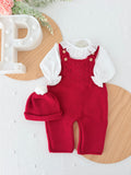 Saída maternidade vermelho menina Outono Inverno