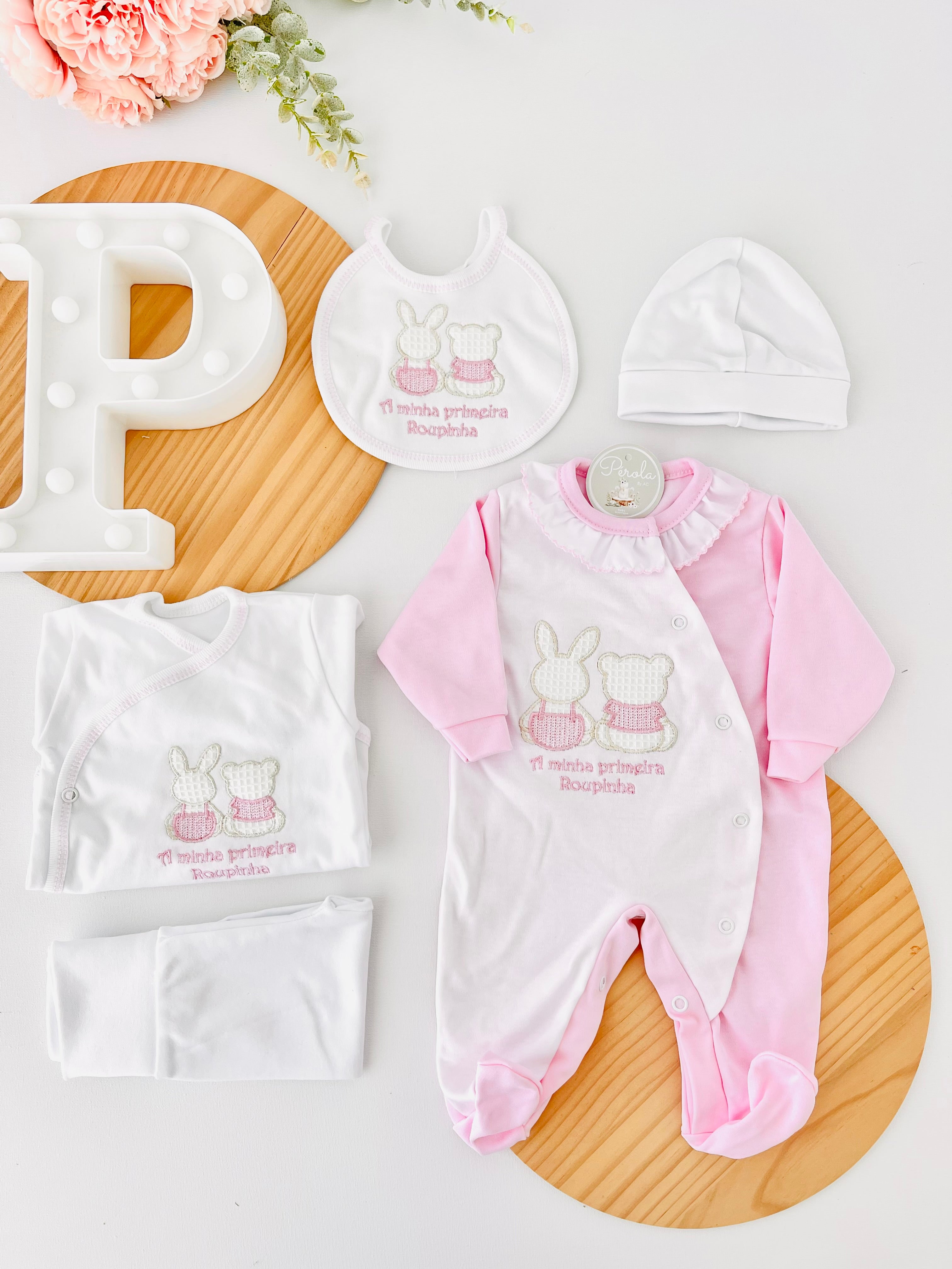 Conjunto primeira roupinha algodão