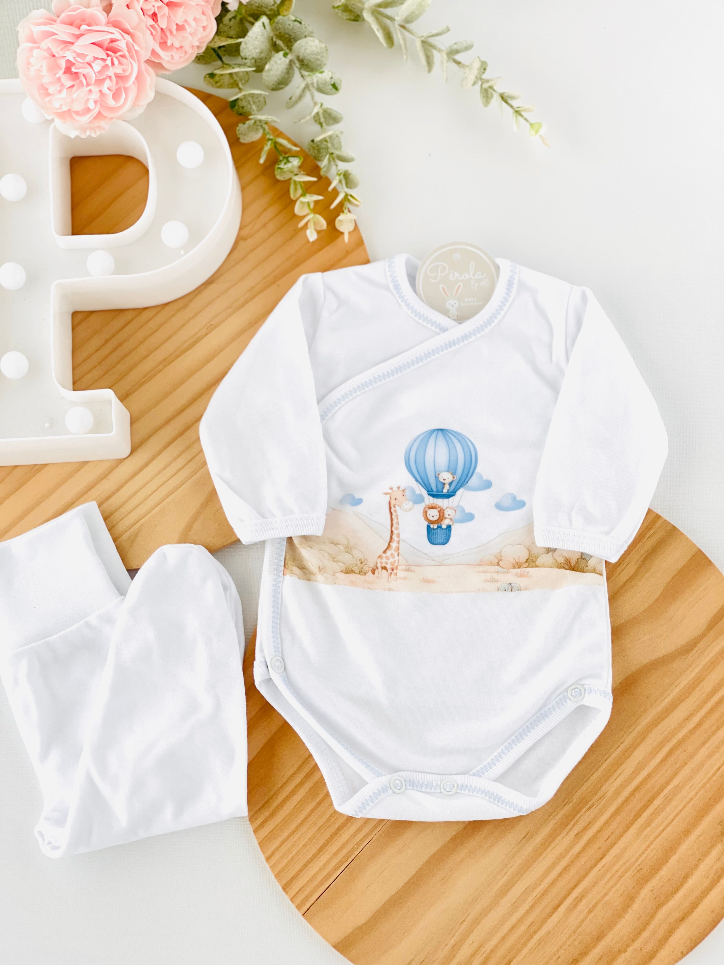 Body e calças com carda tema Safari