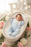 Babygrow Veludo Bebé com Estrelas Bordadas - Recém-Nascido