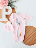Conjunto girafa para recém nascido