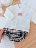 Conjunto rosa: camisola e tapa fraldas 1/3M