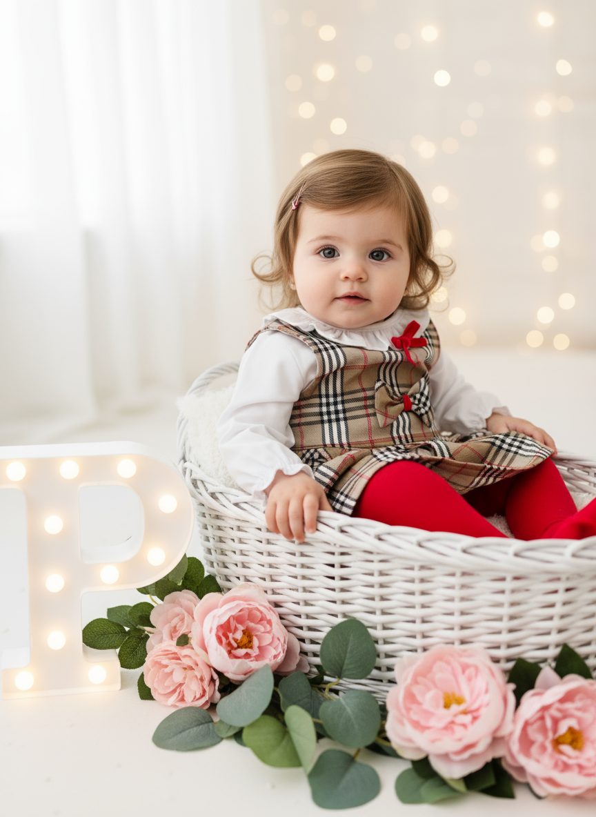 Conjunto padrão Burberry: vestido e blusa