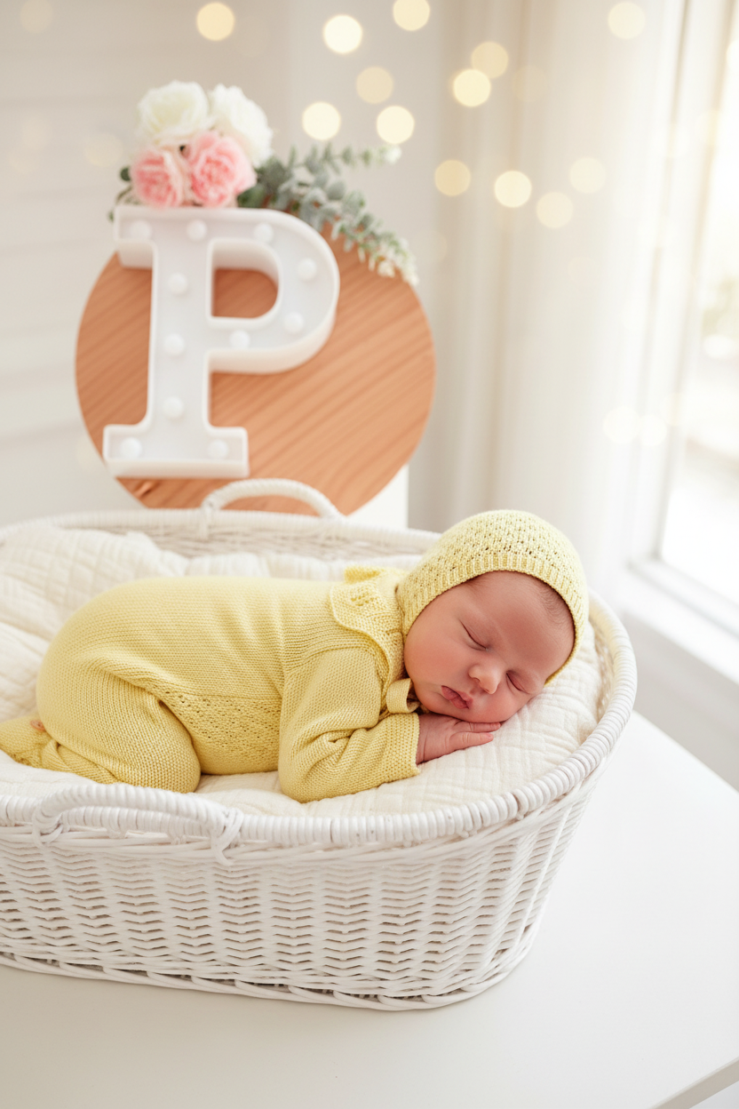 Conjunto Baby love: Babygrow e touca recém nascido