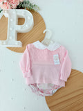 Conjunto rosa: camisola e tapa fraldas 1/3M