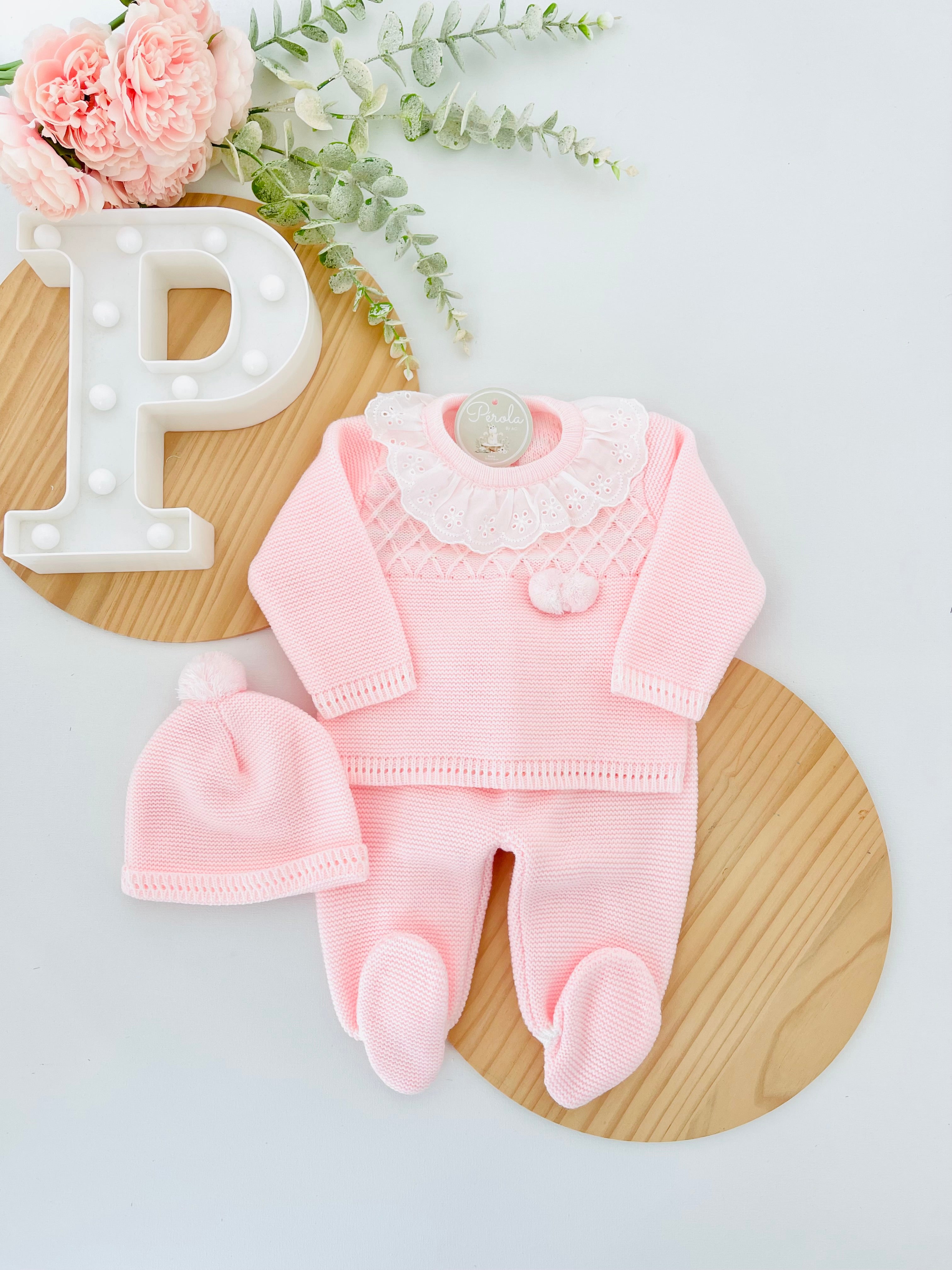 Conjunto malha Azul ou Rosa Outono/Inverno